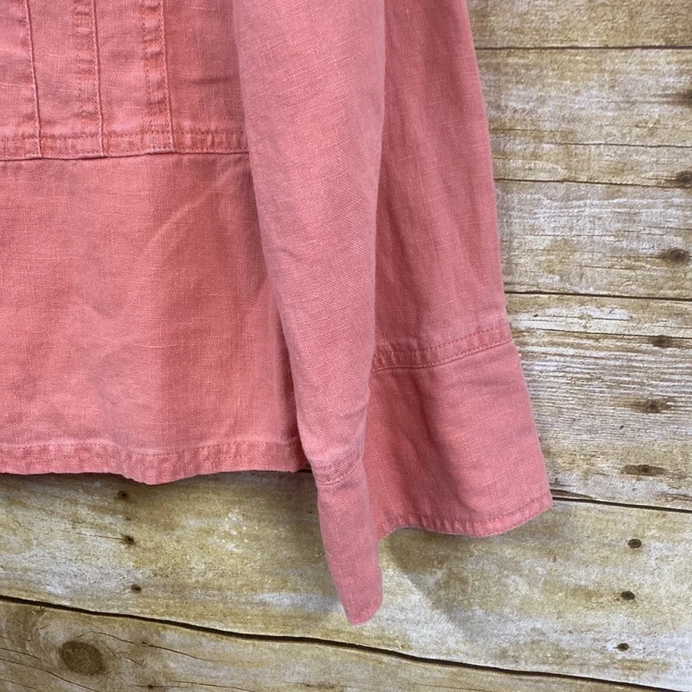 J. Jill 100% linen peach coral jacket size 16 - Picture 11 of 11